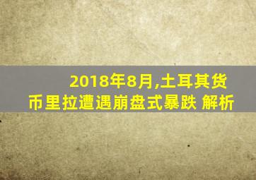 2018年8月,土耳其货币里拉遭遇崩盘式暴跌 解析